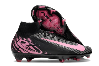 Nike Air Zoom Mercurial Superfly 10 Elite FG High-Tops Soccer Cleats - Black/Pink