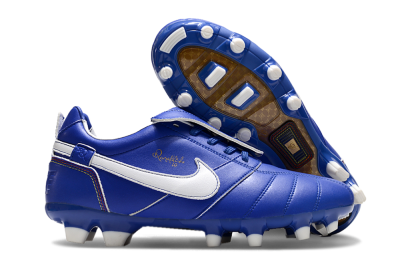 Ronaldo x Nike Tiempo Legend R10 Elite FG Low-Tops Soccer Cleats - Bule/White