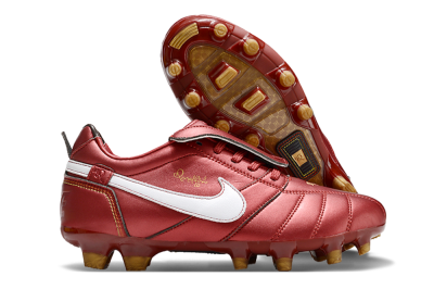 Ronaldo x Nike Tiempo Legend R10 Elite FG Low-Tops Soccer Cleats - Red/White