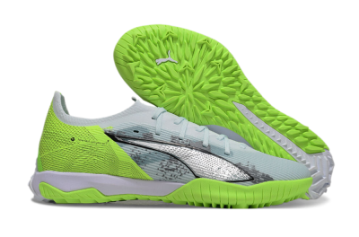 Puma Ultra 5 Ultimate TF Low-Tops Soccer Shoes - Grey/Green/Black