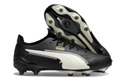 AOF x Puma King Ultimate FG Low-Tops Soccer Cleats - Black/White