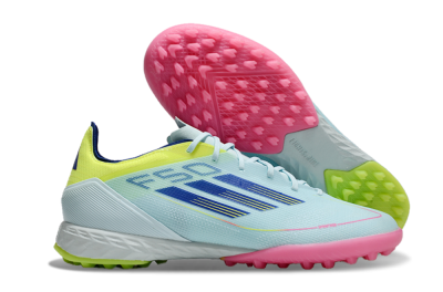 Adidas F50 Pro TF Low-Tops Soccer Shoes - Jade/Blue/Yellow/Pink