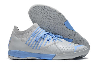 Puma Future Z 1.3 Teazer IC Low-Tops Soccer Shoes - Silver/Blue