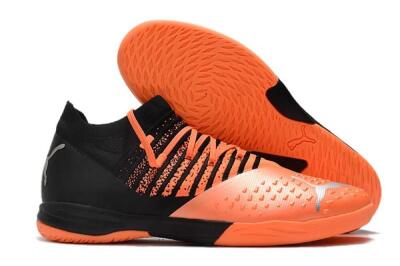 Puma Future Z 1.3 Teazer IC Low-Tops Soccer Shoes - Orange/Black/Silver