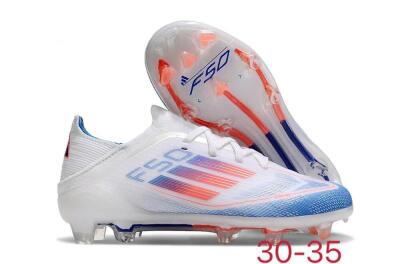 Adidas F50 Elite FG Low-Tops Soccer Cleats - White/Blue/Red