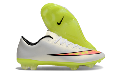 Nike Mercurial Vapor 10 FG Low-Tops Soccer Cleats - Beige/Red/Yellow