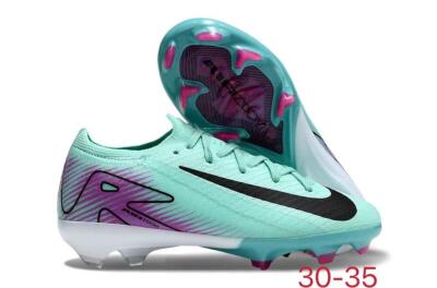 Kids Nike Air Zoom Mercurial Vapor 16 Elite FG Low-Tops Soccer Cleats - Jade/Purple/Black/White