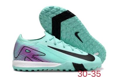 Kids Nike Air Zoom Mercurial Vapor 16 Elite TF Low-Tops Soccer Shoes - Jade/Purple/Black/White