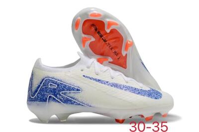 Kids Nike Air Zoom Mercurial Vapor 16 Elite FG Low-Tops Soccer Cleats - Beige/Blue/White