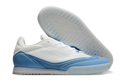 Messi Adizero F50 Freestyle IC Low-Tops Soccer Shoes - White/Blue/Grey