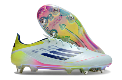 Adidas F50 Elite SG Low-Tops Soccer Cleats - Jade/Yellow/Pink/Gold