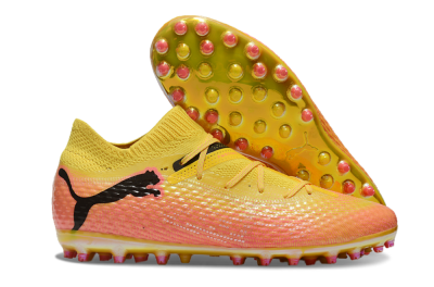 Puma Future Ultimate MG Low-Tops Soccer Cleats - Pink/Black/Yellow