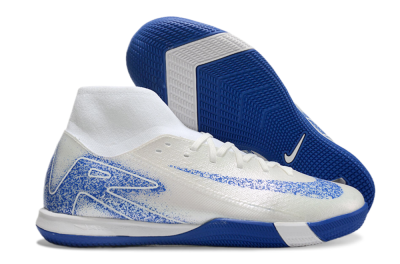 Nike Air Zoom Mercurial Superfly 10 Elite IC High-Tops Soccer Shoes - Beige/White/Blue