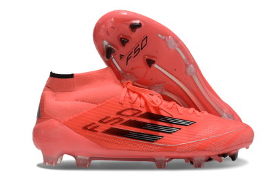 Adidas F50 Elite Mid FG High-Tops Soccer Cleats - Red/Black/Silver