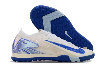 Nike Air Zoom Mercurial Vapor 16 Elite TF Low-Tops Soccer Shoes - White/Blue