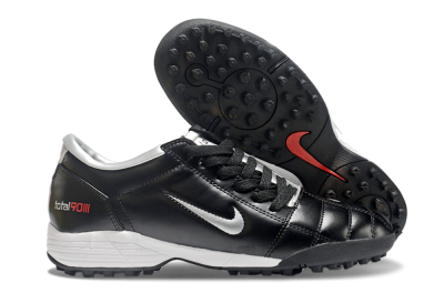Nike Total 90 II TF Low-Tops Soccer Shoes - Black/Silver/Red