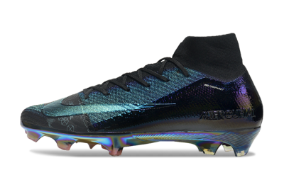 Nike Air Zoom Mercurial Superfly 9 Elite FG High-Tops Soccer Cleats - Metal Blue/Black