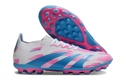 Adidas Predator Elite 24 MG Low-Tops Soccer Cleats - White/Blue/Pink