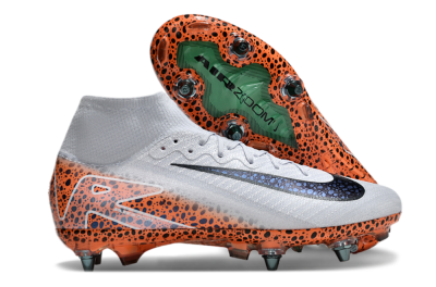 Nike Air Zoom Mercurial Superfly 10 Elite SG High-Tops Soccer Cleats - Grey/Black/Leopard