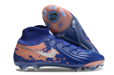 Nike Phantom Luna Elite NU FG High-Tops Soccer Cleats - Blue/White/Red
