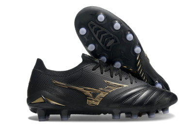 Mizuno Morelia Neo 3 FG Low-Tops Soccer Cleats - Black/Gold