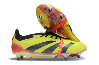 Adidas Predator Elite Foldover Tongue SG Low-Tops Soccer Cleats - Yellow/Black/Red