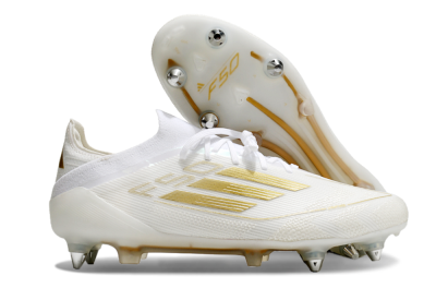 Adidas F50 Elite SG Low-Tops Soccer Cleats - White/Gold