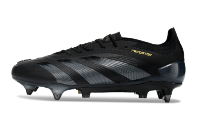 Adidas Predator 24 Elite SG Low-Tops Soccer Cleats - Black/Silver/Gold