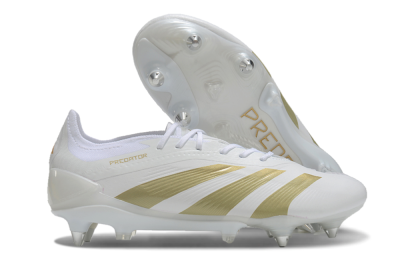 Adidas Predator 24 Elite SG Low-Tops Soccer Cleats - Beige/White/Gold