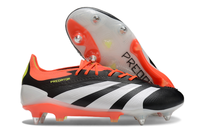 Adidas Predator 24 Elite SG Low-Tops Soccer Cleats - Black/White/Red