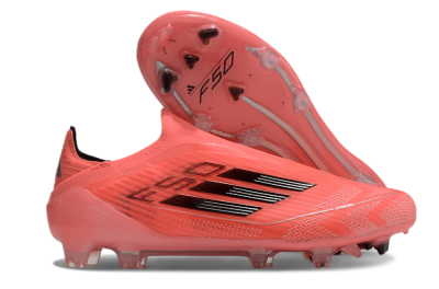 Adidas F50 Elite Laceless FG Low-Tops Soccer Cleats - Red/Black