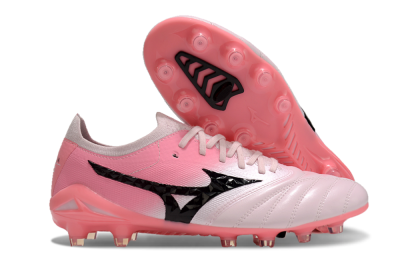 Mizuno Morelia Neo 4 FG Low-Tops Soccer Cleats - Pink/Black/White