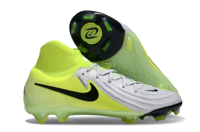 Nike Phantom Luna Elite FG High-Tops Soccer Cleats - Grey/Yellow/Black