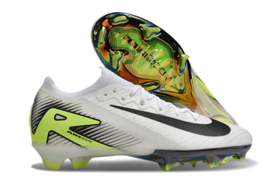 Nike Air Zoom Mercurial Vapor 16 Elite FG Low-Tops Soccer Cleats - White/Black/Yellow