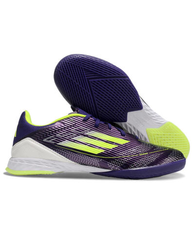Adidas F50 Elite IC Low-Tops Soccer Shoes - Purple/Yellow/White