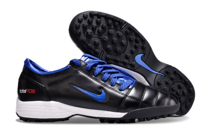 Nike Total 90 II TF Low-Tops Soccer Shoes - Black/Blue/White