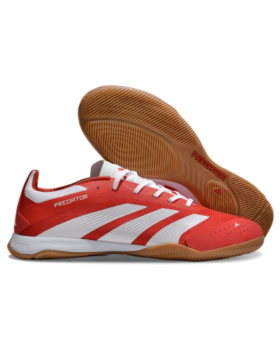 Adidas Predator 24 Elite IC Low-Tops Soccer Shoes - Red/White/Brown