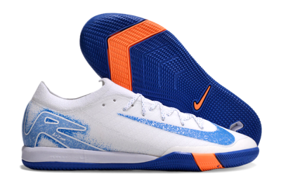 Nike Air Zoom Mercurial Vapor 16 Elite IC Low-Tops Soccer Shoes - White/Blue/Orange