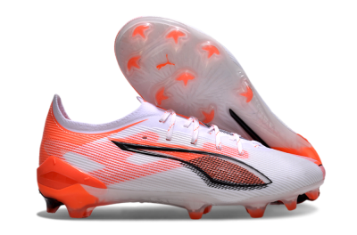 Puma Ultra Ultimate FG Low-Tops Soccer Cleats - White/Black/Red
