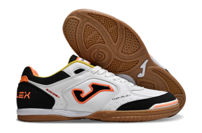 Joma Top Flex IC Low-Tops Soccer Shoes - White/Black/Orange