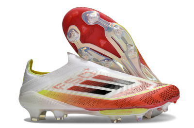 Adidas F50+ Lightstrike Elite Laceless FG Low-Tops Soccer Cleats - Red/White/Yellow