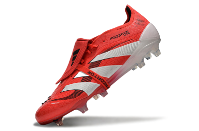 Adidas Predator Elite Foldover Tongue 2025 Pure Victory FG Low-Tops Soccer Cleats - Lucid Red/White/Black