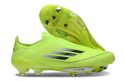 Adidas F50+ Lightstrike Elite Laceless FG Low-Tops Soccer Cleats - Yellow/Black/Silver
