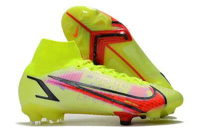 Nike Mercurial Superfly 8 Elite FG High-Tops Soccer Cleats - Yellow/Black/Red