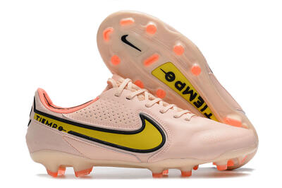 Nike Tiempo Legend 9 Elite FG Low-Tops Soccer Cleats - Pink/Yellow/Black