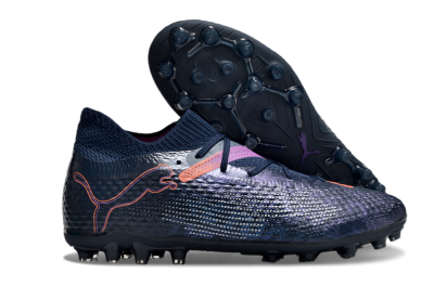 Puma Future Ultimate MG Low-Tops Soccer Cleats - Blue/Pink/Yellow