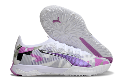 Puma Ultra Ultimate TF Low-Tops Soccer Shoes - White/Purple/Black