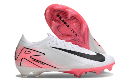 Nike Air Zoom Mercurial Vapor 16 Elite FG Low-Tops Soccer Cleats - White/Black/Pink
