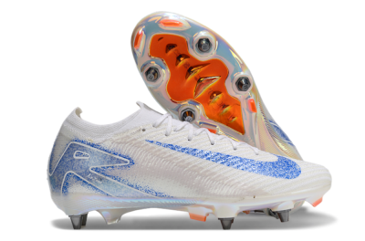 Nike Air Zoom Mercurial Vapor 16 Pro SG Low-Tops Soccer Cleats - Beige/White/Blue