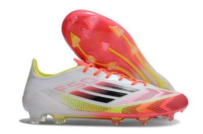 Adidas F50 Elite FG Low-Tops Soccer Cleats - White/Red/Yellow